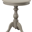 Carolina Classic Leeann Pedestal Accent Table in Weather Gray
