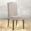 Carolina Classics Romero Nail head Parson Chair Harvest Oak with Linen