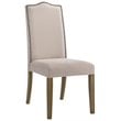 Carolina Classics Romero Nail head Parson Chair Harvest Oak with Linen