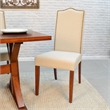 Carolina Classics Romero Nail head Parson Chair Chestnut with Linen