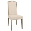 Carolina Classics Romero Nail head Parson Chair Weathered Gray with Linen