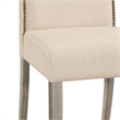 Carolina Classics Romero Nail head Parson Chair Weathered Gray with Linen