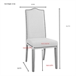 Carolina Classics Romero Nail head Parson Chair Weathered Gray with Linen