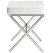 Carolina Classics Elisabetta Vanity Bench White/Chrome