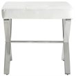 Carolina Classics Elisabetta Vanity Bench White/Chrome