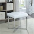 Carolina Classics Summer Vanity Bench White/Chrome