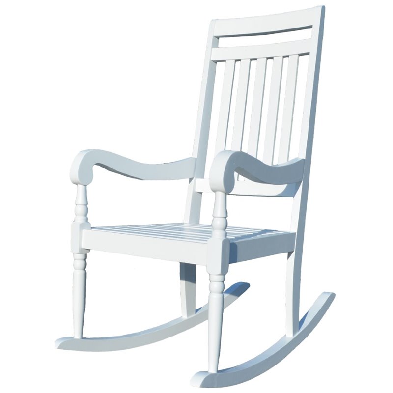 Carolina Classic Belmont Wooden Slat Rocker in White