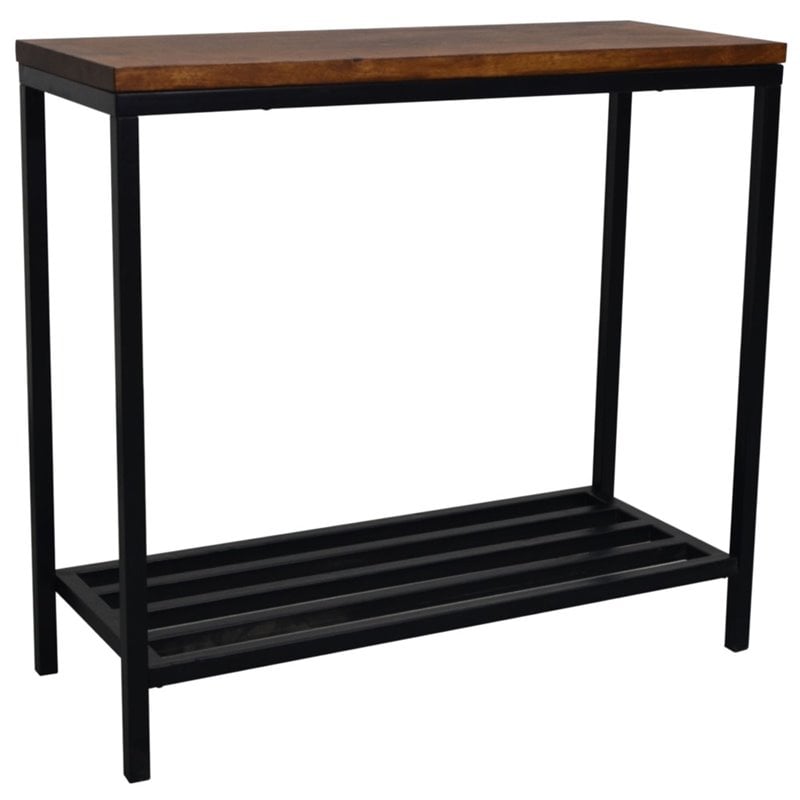 Carolina Classics Ryan Wood and Metal Console in Chestnut