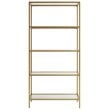 Carolina Classics Marcello Glass Shelves Bookcase Gold