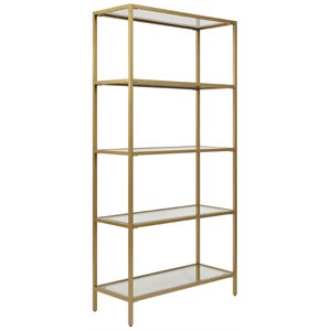Carolina Classics Marcello Glass Shelves Bookcase Gold