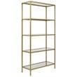 Carolina Classics Marcello Glass Shelves Bookcase Gold