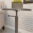 Carolina Classics Irene Adjustable Vintage Metal Table Industrial Brown