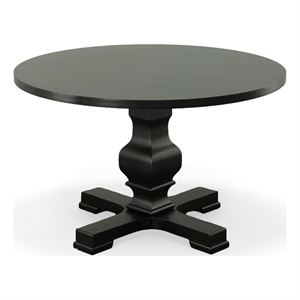 Carolina Classics Carson 47&quot Round Pedestal Table Black