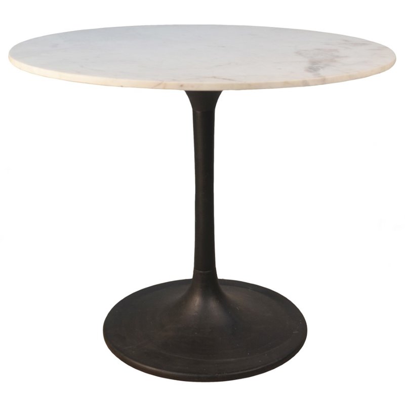 Ina Classics Enzo 36 Round Marble, Round Pedestal Table 36 Inch