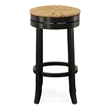 Carolina Classics Irving 30&quot Swivel Rush Seat Bar Stool in Espresso