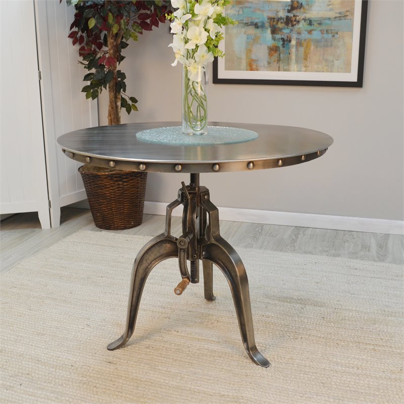 adjustable crank accent table