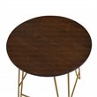 Carolina Classics Ethan 20 In Round Side Table in Elm and Gold