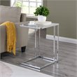Carolina Classics Provenzano Glass Top C Table in Chrome