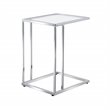 Carolina Classics Provenzano Glass Top C Table in Chrome