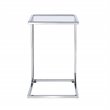 Carolina Classics Provenzano Glass Top C Table in Chrome