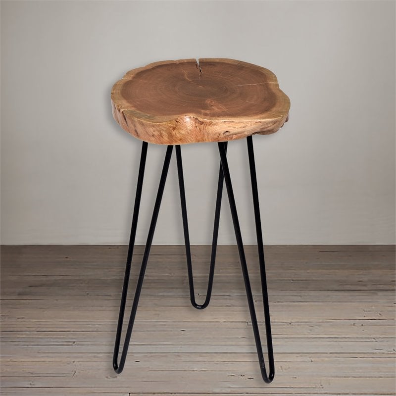 Carolina Classics Seti Live Edge Accent Table Top in Black