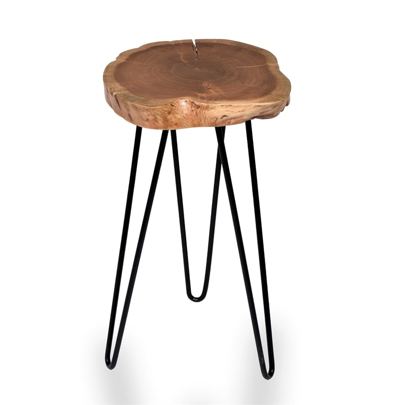 Carolina Classics Seti Live Edge Accent Table Top in Black