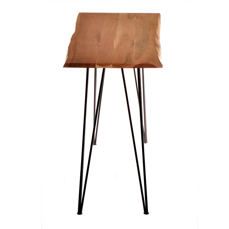 Carolina Classics Seti Live Edge Bar Table in Natural and Black