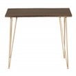 Carolina Classics Seti Live Edge Bar Table in Elm and Gold