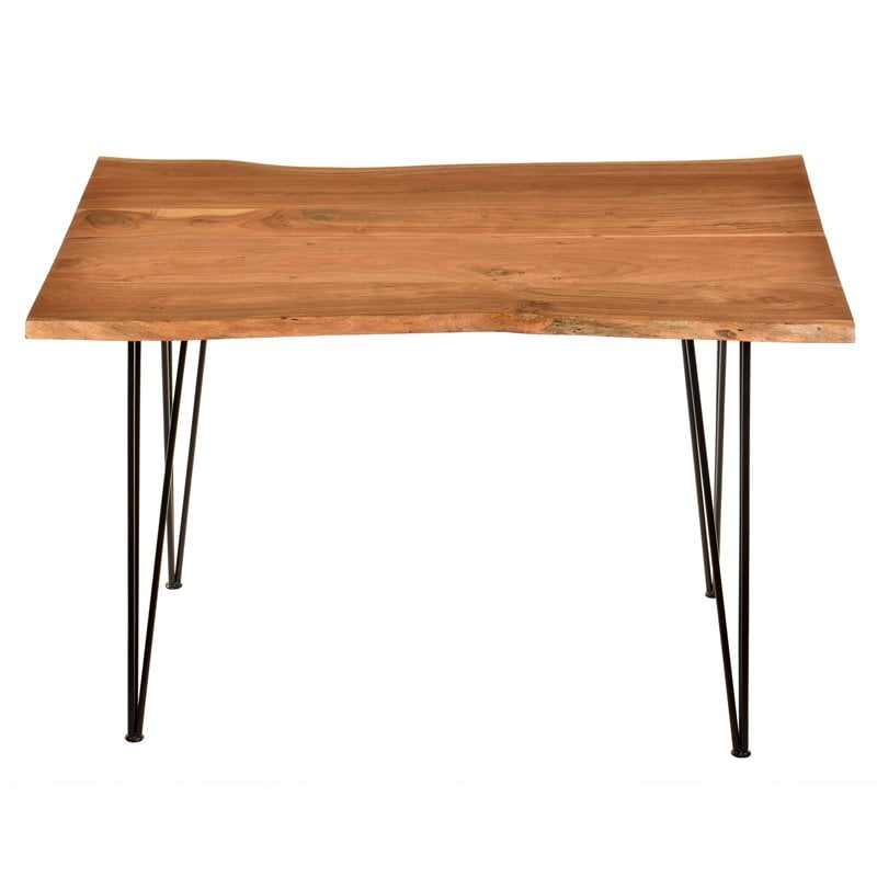 Carolina Classics Seti Live Edge Dining Table in Natural and Black