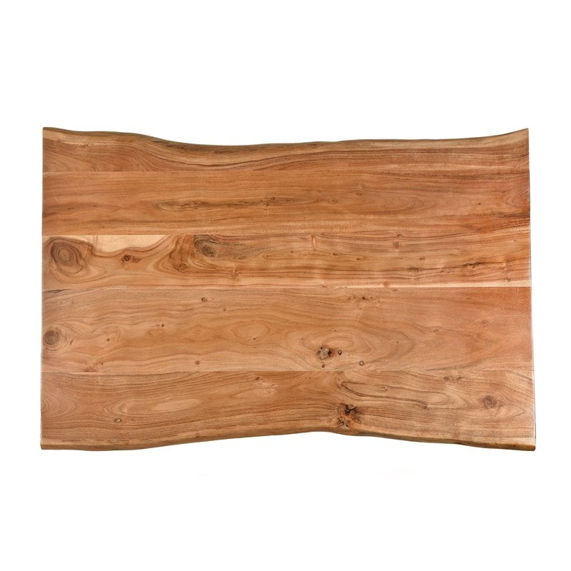 Carolina Classics Seti Live Edge Dining Table in Natural and Black