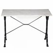 Carolina Classics Vera White Marble Top Rectangular Console Table in White