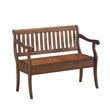 Carolina Classics Veranda Slatted Back Storage Bench in Elm/Black