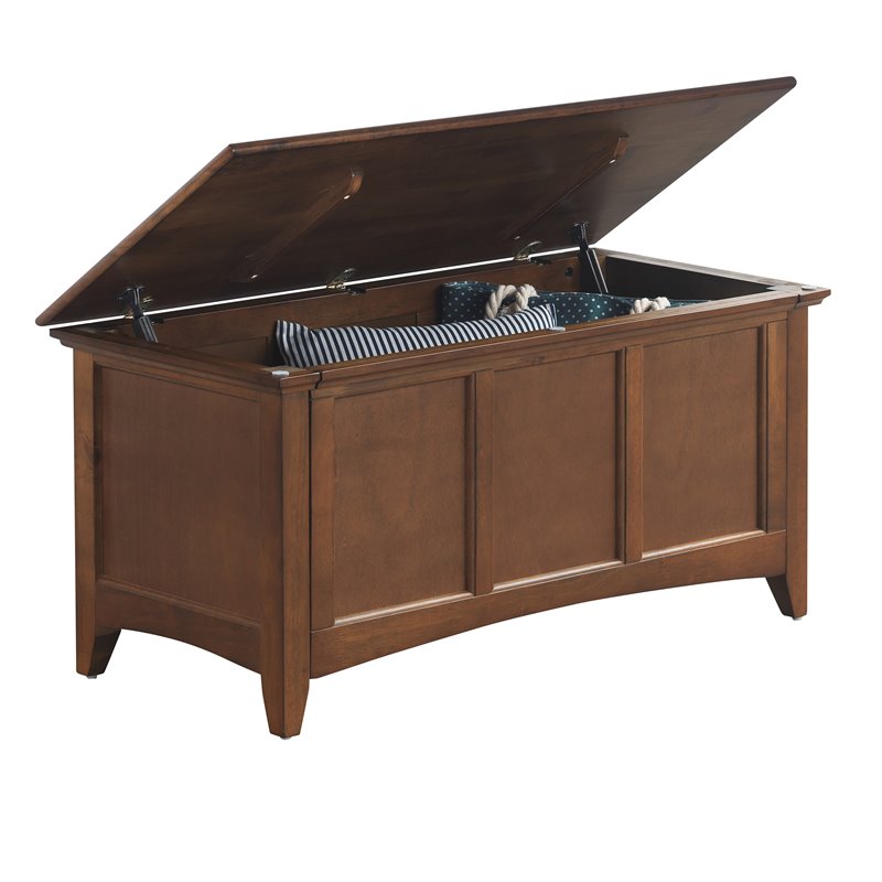 Carolina Classics Aura Solid Wood Blanket Storage Chest in Elm
