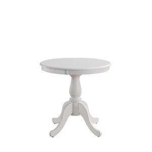 Carolina Classics Fairview 30&quot Round Pedestal Dining Table in White