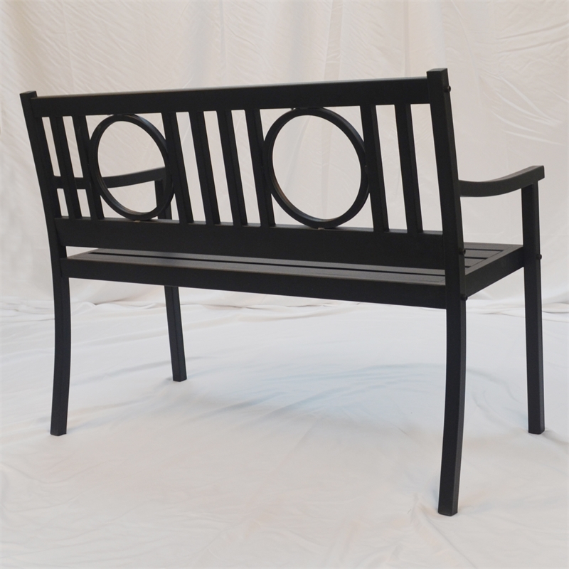 Carolina Classics Gramercy Outdoor Metal Bench in Black