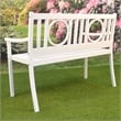 Carolina Classics Gramercy Outdoor Metal Bench in White