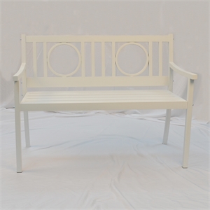 Carolina Classics Gramercy Outdoor Metal Bench in White