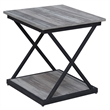 Carolina Classics Stella Metal Side Table in Gray and Black