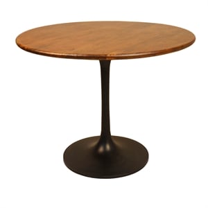 Carolina Classics Alden Wood Top 40 In Round Dining Table in Elm and Black