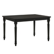 Carolina Classics Draven Farmhouse Wood Dining Table in Black