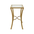 Carolina Classics Palin Glass Top Accent Table in Antique Gold