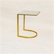 Carolina Classics Lorelie Marble Accent Table in White and Gold