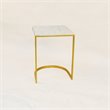Carolina Classics Lorelie Marble Accent Table in White and Gold