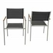 Carolina Classics Braylee Patio Chair in Black (Set of 2)