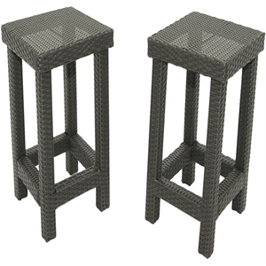 carolina classics karsyn backless outdoor counter stool in dark gray (set of 2)