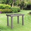 Carolina Classics Karsyn Wicker Outdoor Counter Height Bar Table in Dark Gray