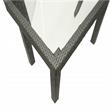 Carolina Classics Karsyn Wicker Outdoor Counter Height Bar Table in Dark Gray