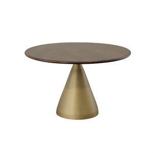 Carolina Classics Gio Pedestal Dining Table in Elm/Gold