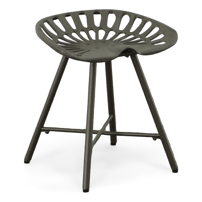 Carolina Classics Jace Tractor Seat Fireside Bench in Industrial Gray