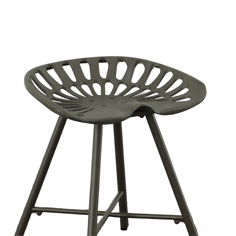 Carolina Classics Jace Tractor Seat Fireside Bench in Industrial Gray
